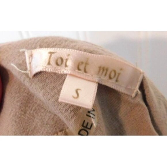 Toi et Moi Women Size S Small Light Brown Flowy Skirt Lined - Picture 4 of 4